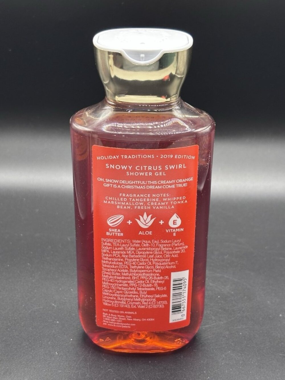 Bath & Body Works Snowy Citrus Swirl Shower Gel Wash 10 fl oz Christmas Orange - Picture 2 of 16